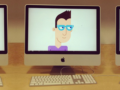 Character Design (2) apple products character design geometric glasses guy illustration v neck vector