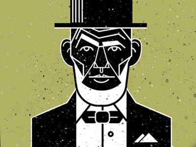 Mr. Lincoln abraham lincoln geometric illustration poster presidents texture top hat vector