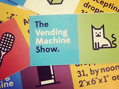 Vending Machine show flyers cat dva edmondsans flyers geometric illustration losttype losttypecoop top hat vector