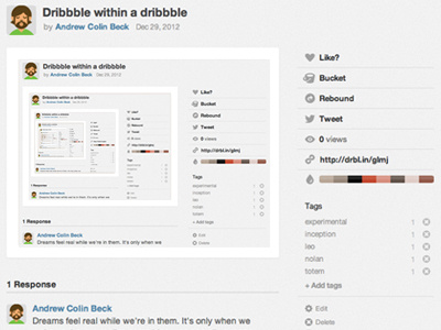 Dribbble within a dribbble experimental inception leo nolan totem