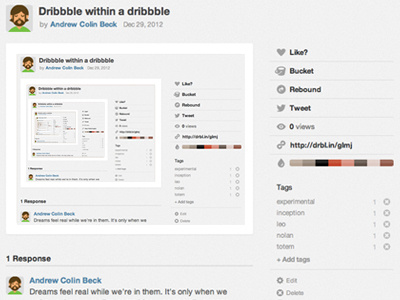 Dribbble within a dribbble