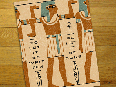 So let it be written [GIF] 10 commandments egypt egyptian geometric illustration papyrus ramses