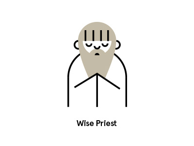 Wise Priest 2 color beard communist geometric holy holy man illustration man priest prophet religious wise