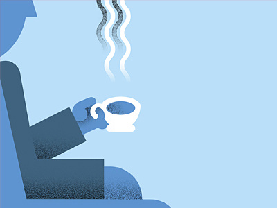 Maxin' out annual report coffee edenspiekermann geometric illustration morning smoke steam texture