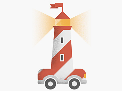 LightCar annual report edenspiekermann geometric illustration light house lighthouse mobility station train transportation