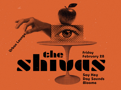the Shivas collage concert concert flyer graphicdesign half tone screen music rock and roll
