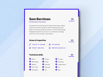 My 2018 Resume a4 personal brand print resume