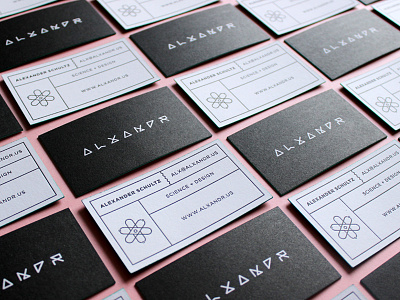 Alxandr Business Cards alxandr black business cards letterpress minimal white