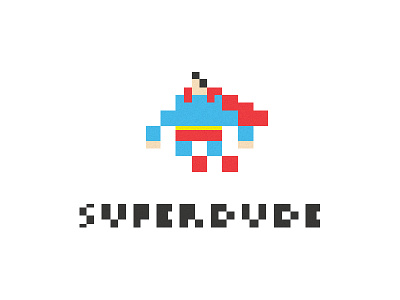 Superdude dude illustration pixel pixel art super superdude superman