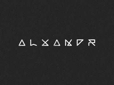 ALXANDR alex alxandr cryptic dark distressed logo logotype