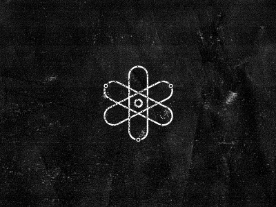 Science atom black black and white icon science white