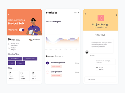 Task Management - App Design app design branding design graphic design illustration project managment task managment ui ui design uiux