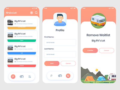 RV - App branding design graphic design mobile app rv rv app ui uiux ux