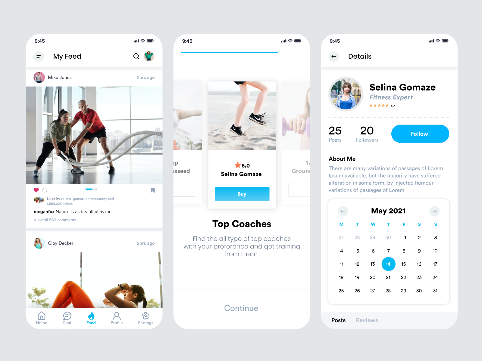 Personal coach Fitness app by YourDworld on Dribbble