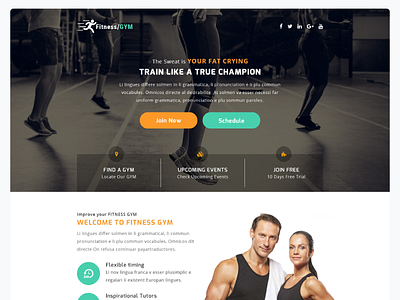 Fitness Landing Page branding exercise fitness fitness landing page graphic design gym landing page landing page ui uiux ux yoga