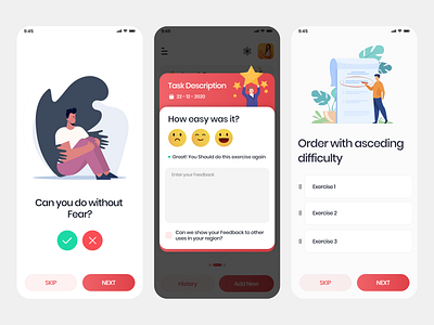 Phobia - Meditation App design fitness graphic design meditation mobile app phobia ui uiux ux yoga