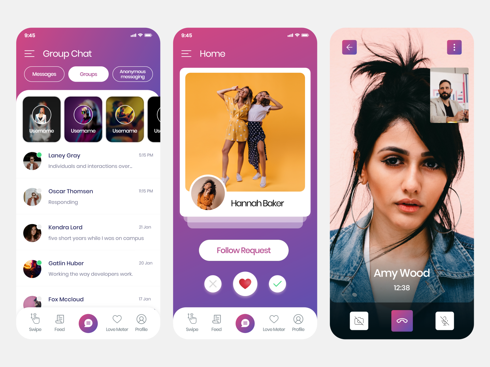 Dating - Social Media App. by YourDworld on Dribbble