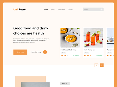 Uni resto - Food website