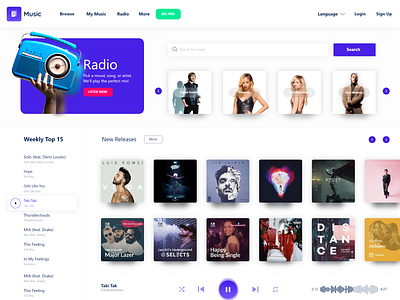 Music Player - Dashboard