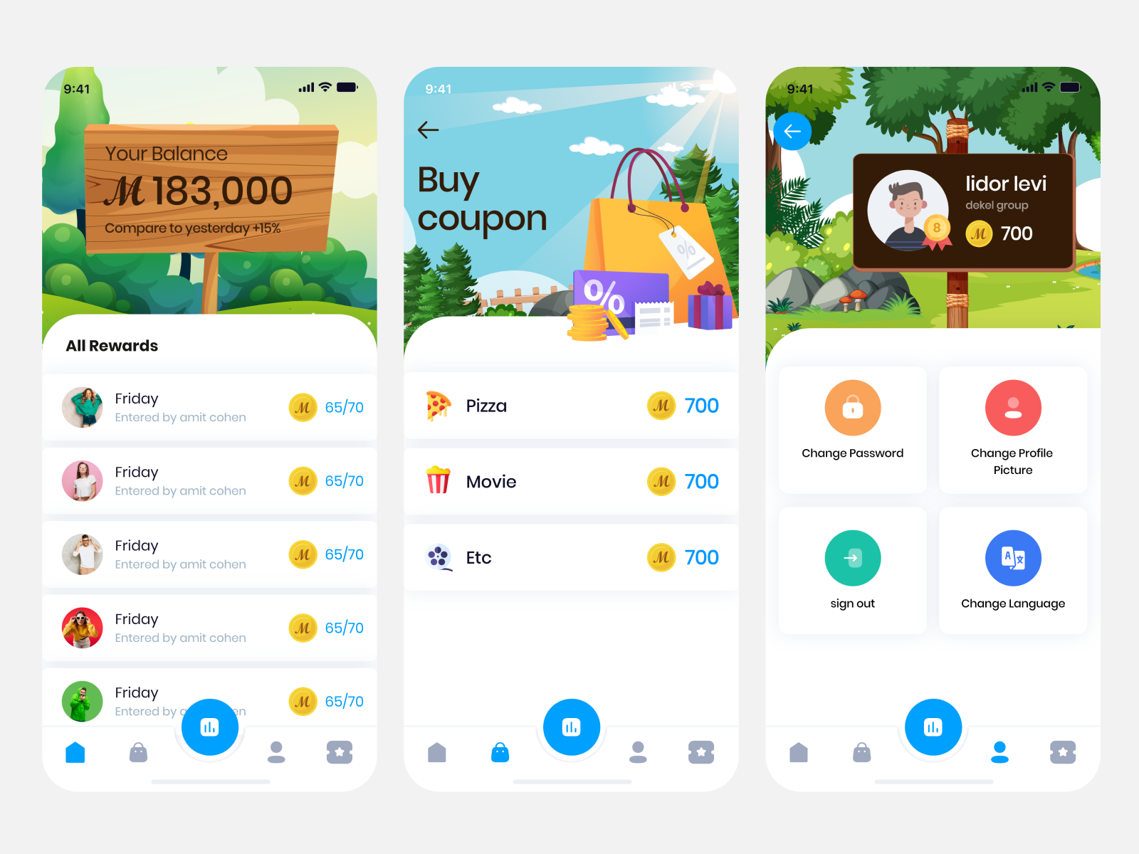 Reward App by YourDworld on Dribbble