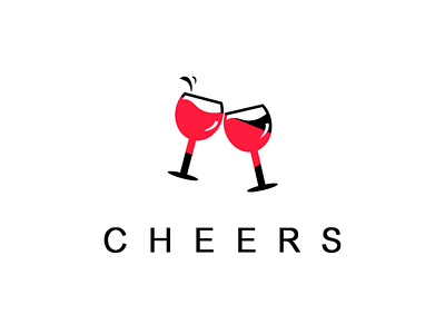 Cheers - Logo beverage logo branding cheers logo design glass logo illustration logo ui ux vector wine logo