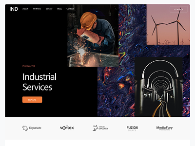 Ind - Services Website design graphic design industrial services website industrial website landing page services website ui ux