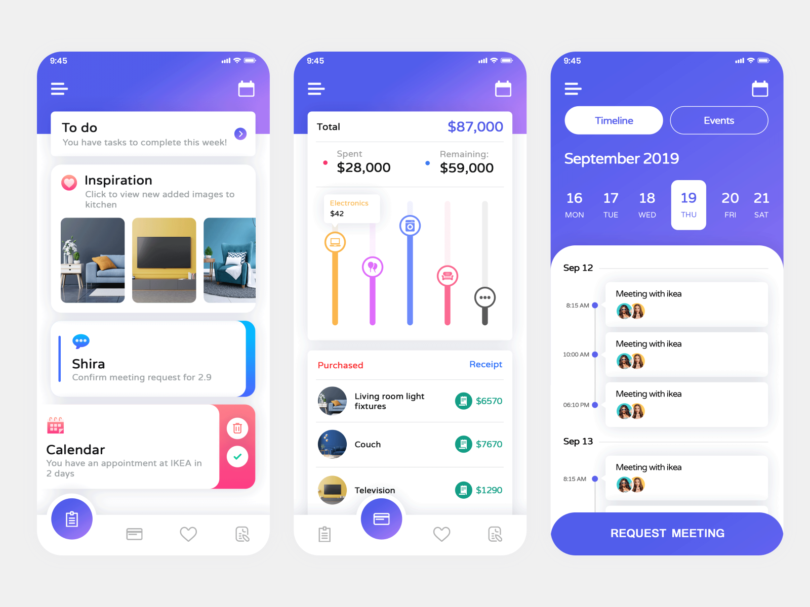 TO-DO List App by YourDworld on Dribbble