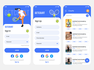 Tennis Court Booking App