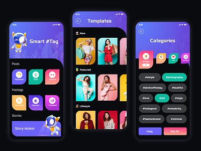 Story Maker App adobe xd app ui best app design black themes app dark theme graphic design latest app design story maker app template download ui ux