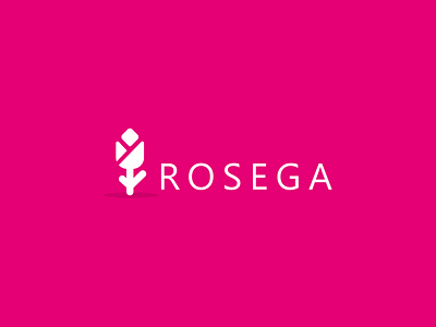 Rosega -Logo branding design flower logo graphic design logo rose logo rosega logo typography ui ux