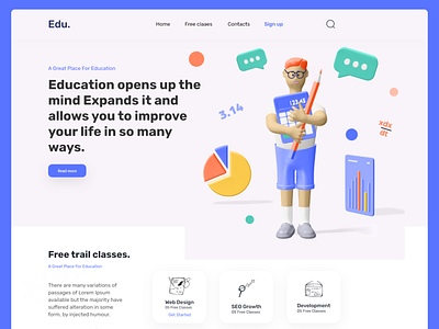 E-learning platform landing page