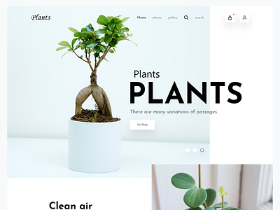 Online Plant Shop adobe xd creative design figma graphic design landing page minimal online plant shop plant shop ui ux website