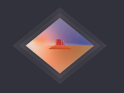 Desert Sunset desert design illustration pixel art pixels vector