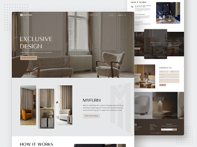 Furniture Website - Landing Page Design beautiful design brown website design figma figma landing page furniture furniture web design furniture website design futuristic design home interior design website interior design landing page design landing page design in figma landing page ui design modern website design web design website design wood website design