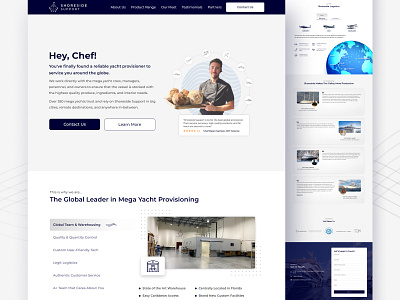 Shore Side Support - Landing Page Design beach landing page design beautiful design case study elegant ui design figma figma ui design landing page design landing page ui design landing page ux design luxurious design luxury design navy blue ui design one page website design single page website ui design ui ux design web ui design yacht yacht website design