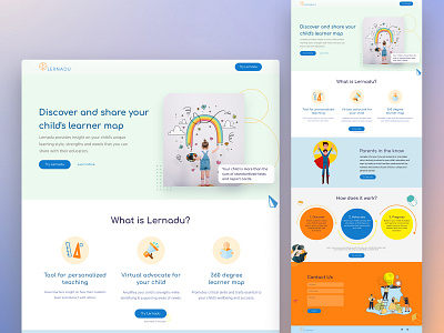 Lernadu - Website Landing Page Design