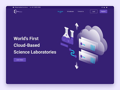 Cloud-Based Science Labs -  Website Landing Page Hero Section