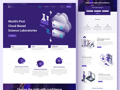 Cloud Based Science Labs -  Website Landing Page