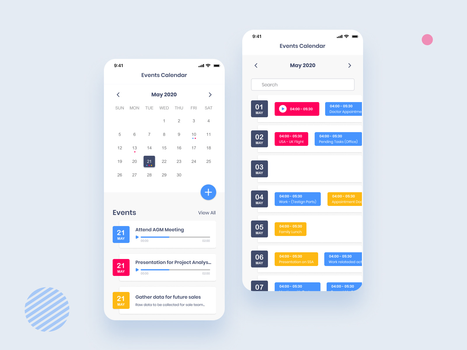 Events Calendar - Mobile App UI UX Design by Smiling Pixels on Dribbble