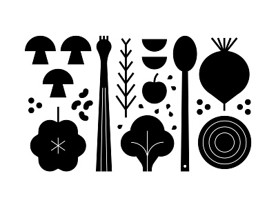 Simple Recipes blackandwhite cooking creative food foodillustration graphicdesign illustration ingredients minimalism shape silhouette visual