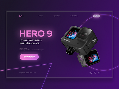 GoPro / Hero 9 gopro ui webdesign