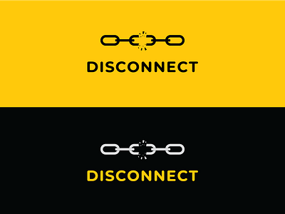 Disconnect logo banner brand logo design designing disconnect logo feelings logo text logo ux ui