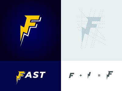 Fast Typo Logo app brand logo branding design flash icon illustration logo mycreativecode textlogo typo ui ux vector web logo