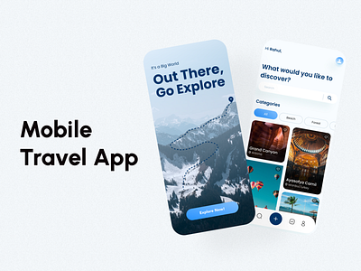 Mobile Travel App appdesign dailyui design figma mobileui ui userinerfacedesign webdesign