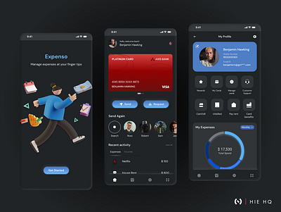Expense Tracker App 3d app app design blockchain branding credit card design expense fintech fintech app graphic design mobile app popular tracker ui ui design ux