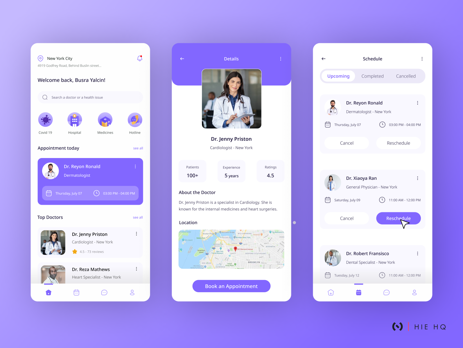 Healthcare App UI by Jyoti Singh for HQ on Dribbble