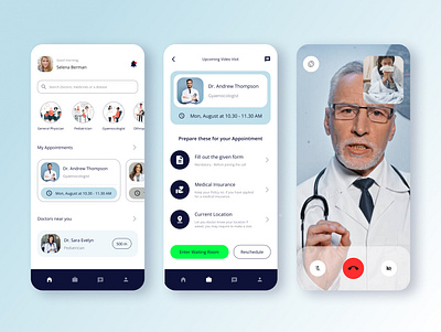 Healthcare App UI app app design checkup design doctor health healthcare medicine patient ui uiux ux
