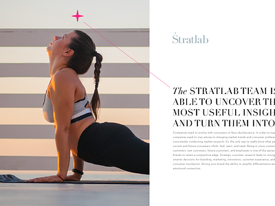 Stratlab Spread ad magazine pink planning spread star yoga
