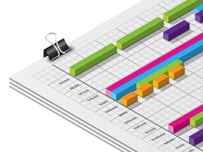 Media Plan 3d blue chart clip diagram graphic green info graphic paper pink purple