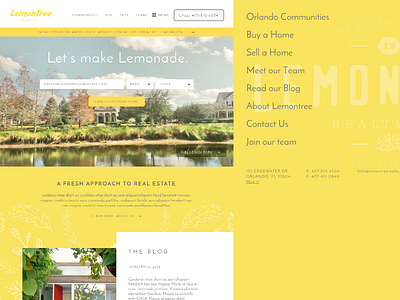 Lemon floral lemon lemon tree lemonade navigation real estate slideshow yellow